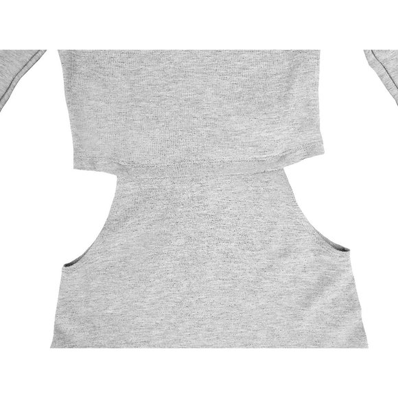 NWOT Light Gray Heather Casual Sexy Open Hip ¾ Sleeve Charlotte Russe Dress XS/S - Picture 6 of 10